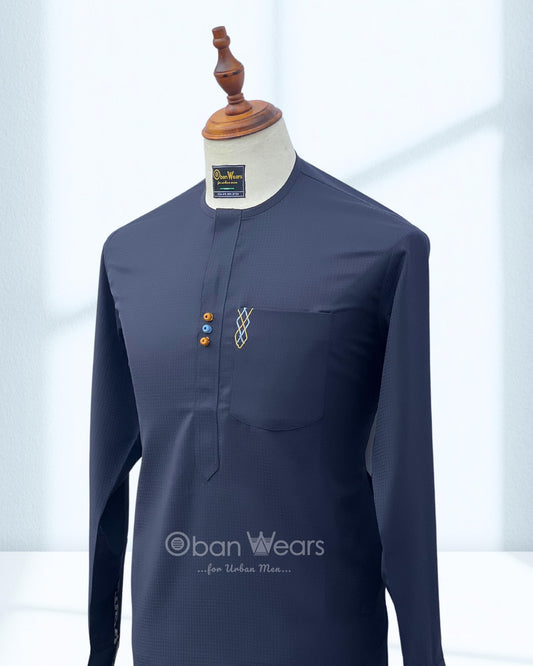 Men’s African Senator Wear – Oban Wears (Midnight Blue)