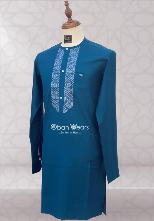 Men’s African Senator Wear – Teal Grace