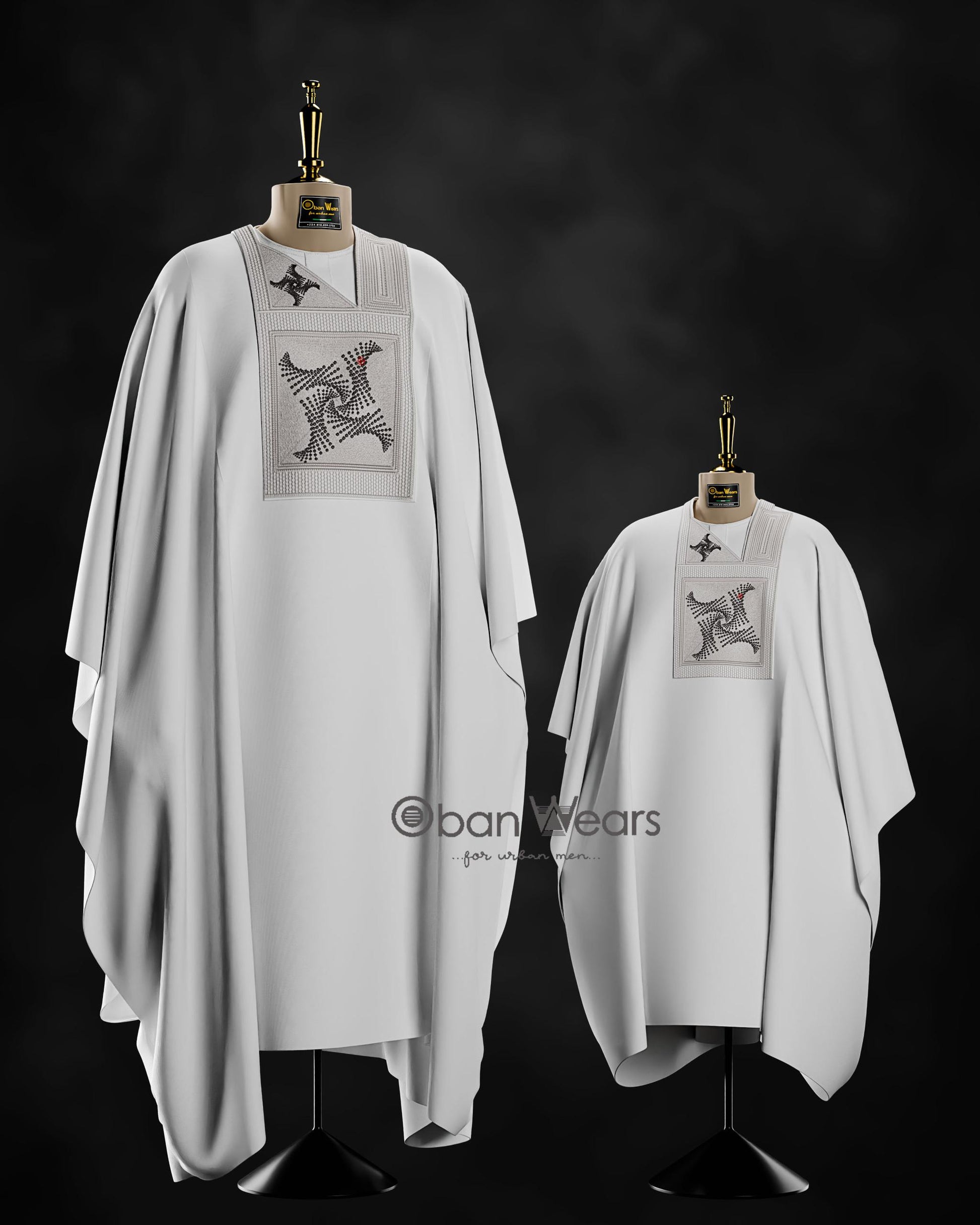 Crown in Silence ( White Agbada)