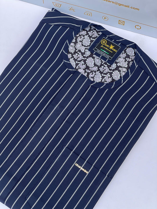 Striped Serenity – Oban Wears Urban Refinement